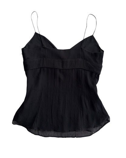 2000S J.CREW BLACK SILK TOP