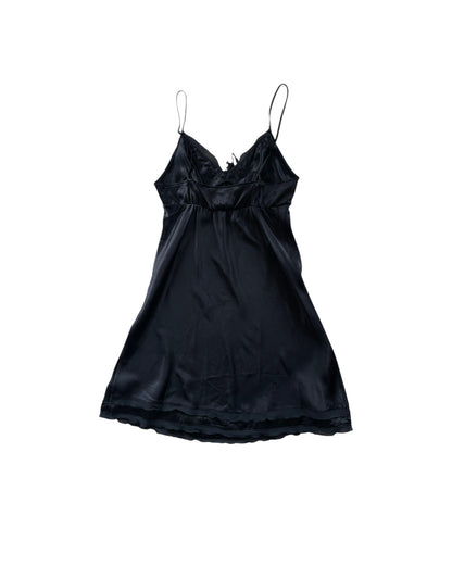 2000S VICTORIAS SECRET BLACK SATIN CAMISOLE