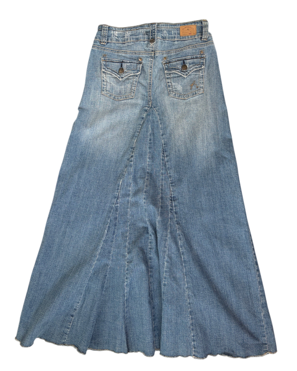2000S HYDRAULIC DENIM MAXI SKIRT