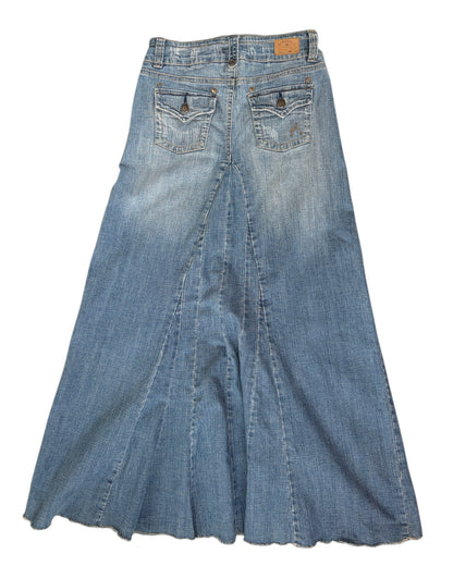 2000S HYDRAULIC DENIM MAXI SKIRT
