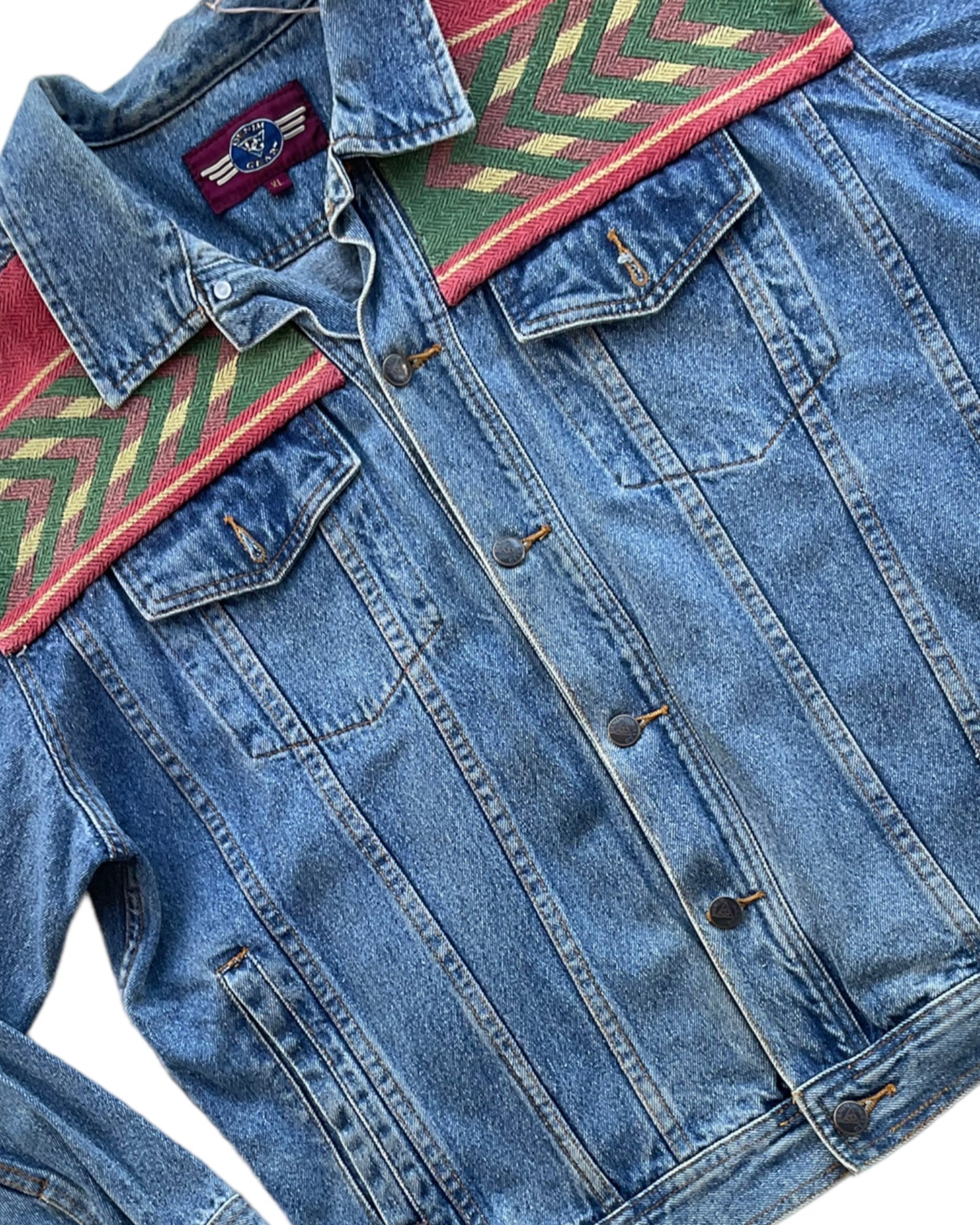 1990S TRIBAL DENIM GEAR JACKET