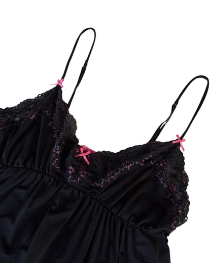 2000S BETSEY JOHNSON BLACK LACE CAMISOLE