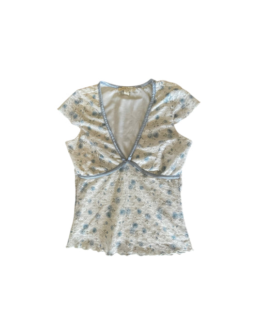 2000S THIRTY THIRTY FLORAL LACE TOP