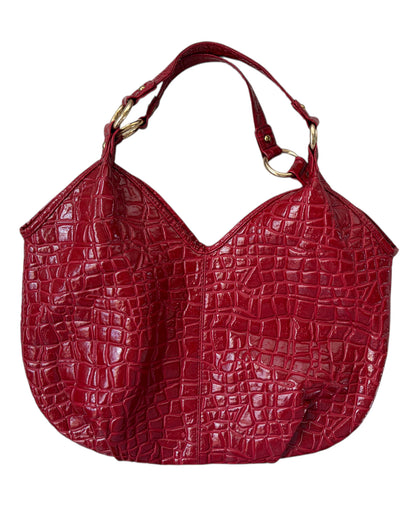2000S RED CROCODILE TOTE