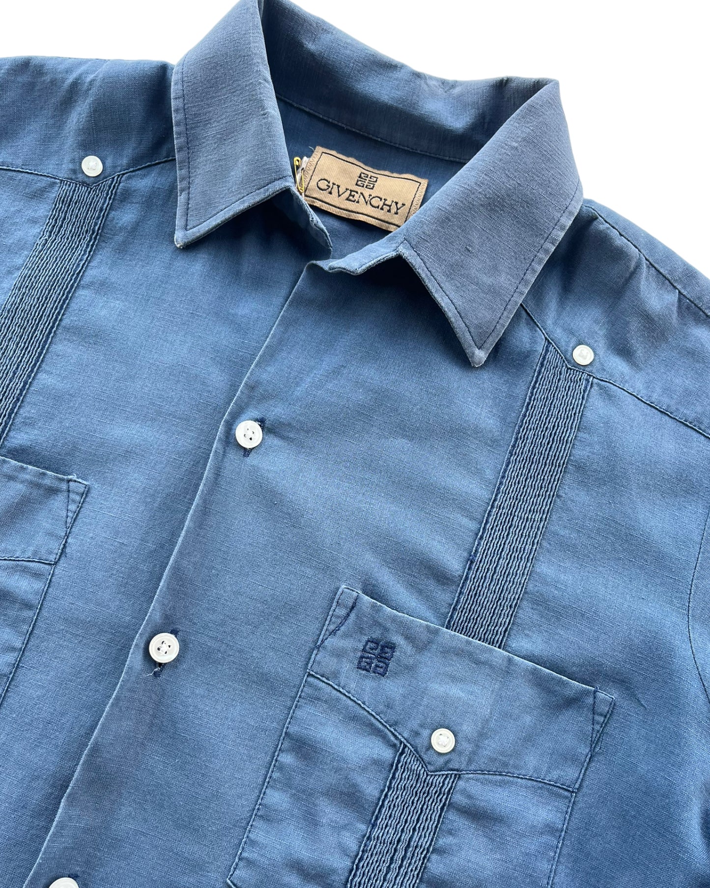 1970s GIVENCHY BLUE SHIRT