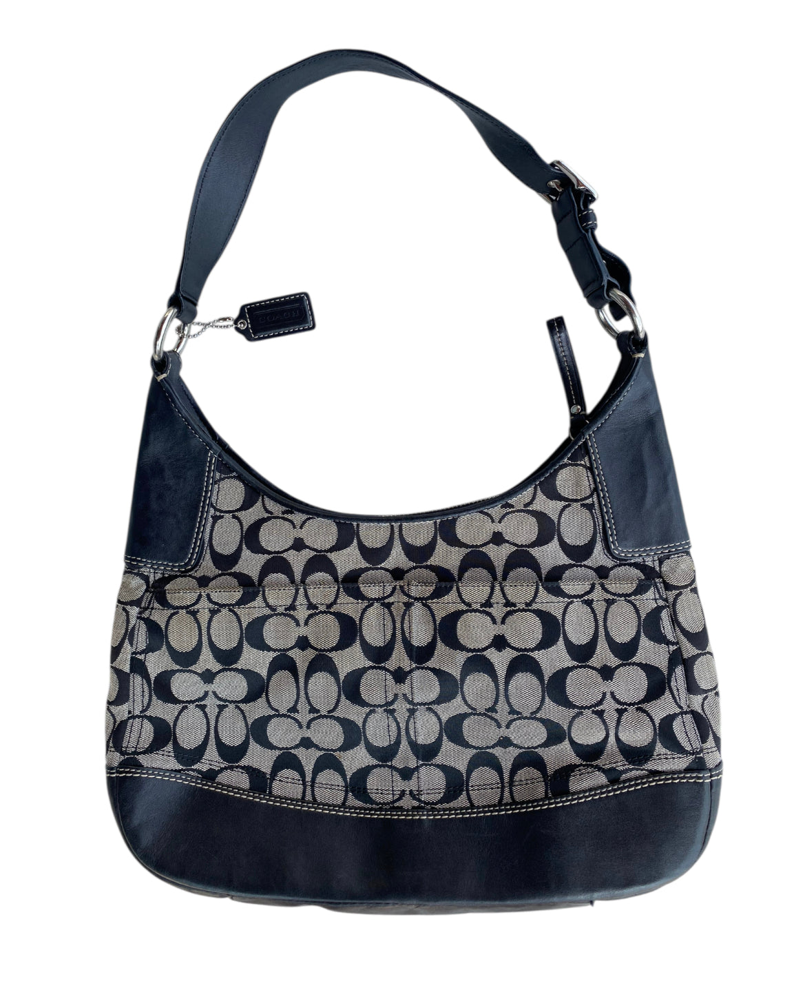 2000’S GREY & BLACK COACH LEATHER BAG