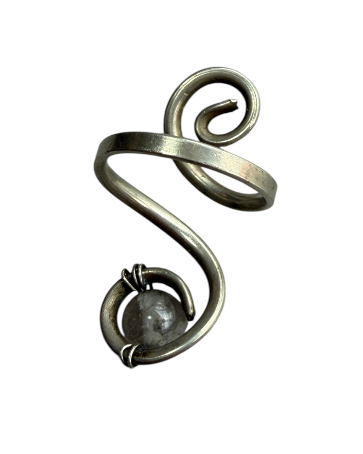 1990S SPIRAL SILVER RING