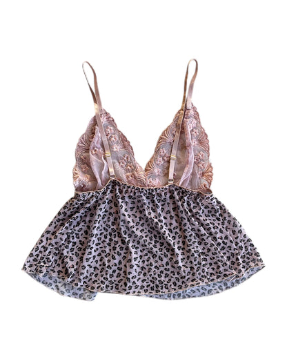 2000S LEOPARD LACE CAMISOLE