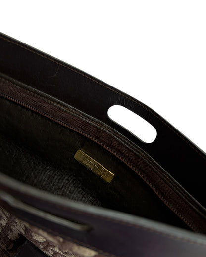 1970S CHRISTIAN DIOR MONOGRAM CANVAS SATCHEL BAG