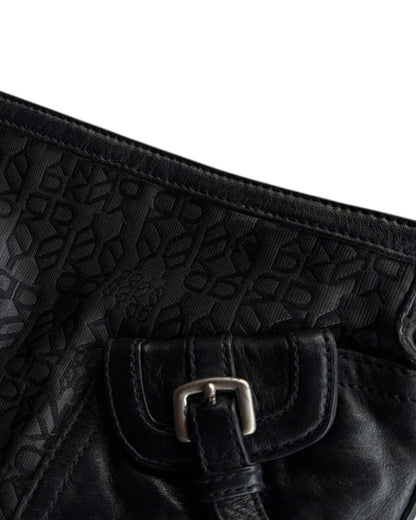 2000S DKNY BLACK MONOGRAM SHOULDER BAG