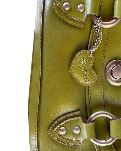 2000S RINA RICH OLIVE HANDBAG
