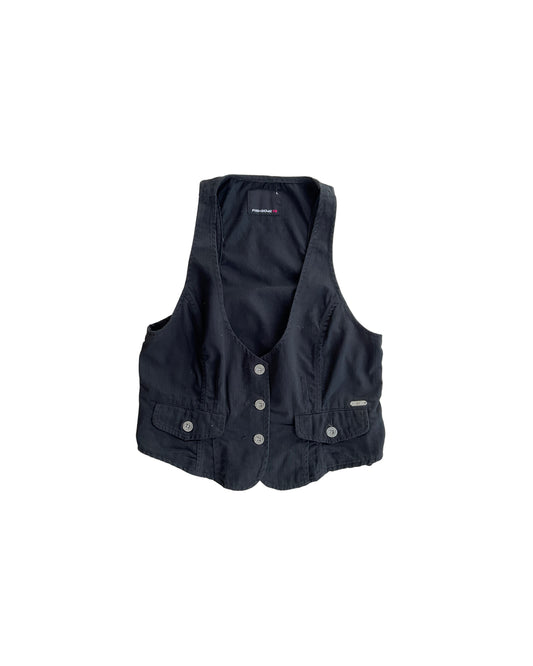 2000S FISHBONE BLACK VEST