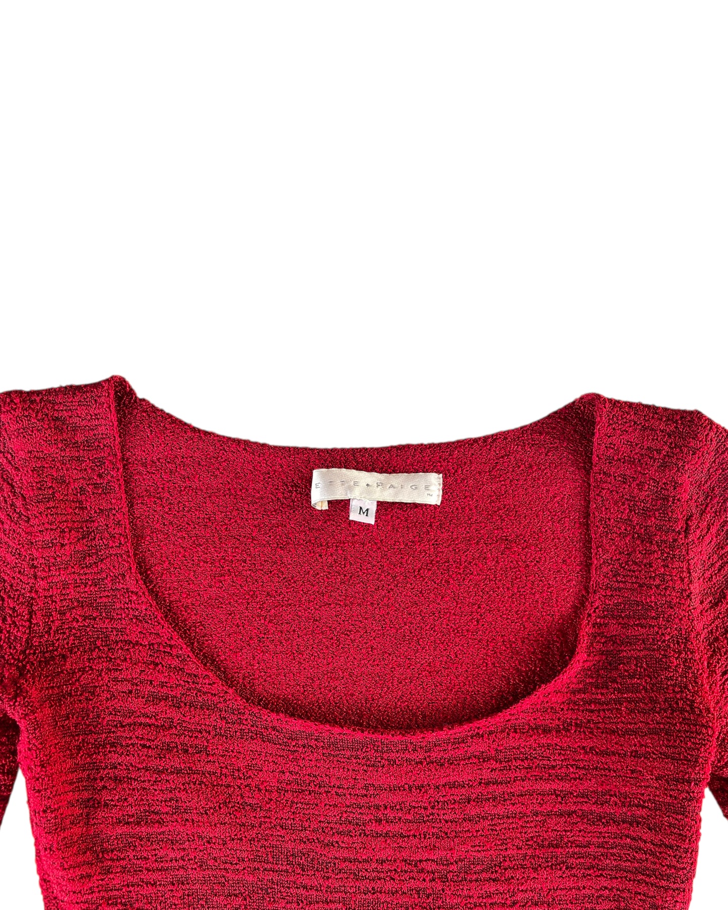 1990S BETTE PAIGE RED KNIT SWEATER