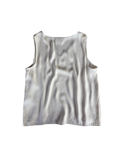 2000S QUINCE WHITE V-NECK TOP