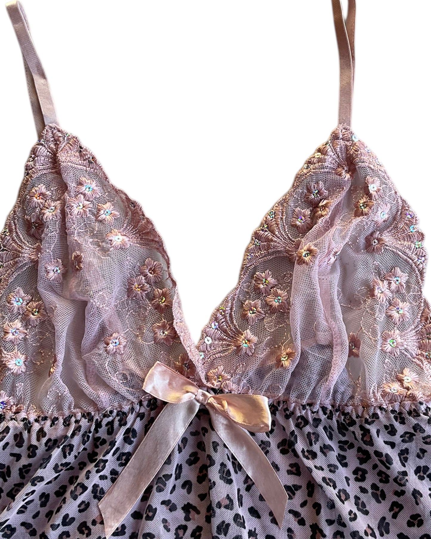 2000S LEOPARD LACE CAMISOLE