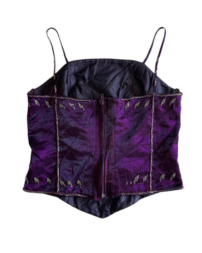 2000S PURPLE EMBROIDERED CORSET