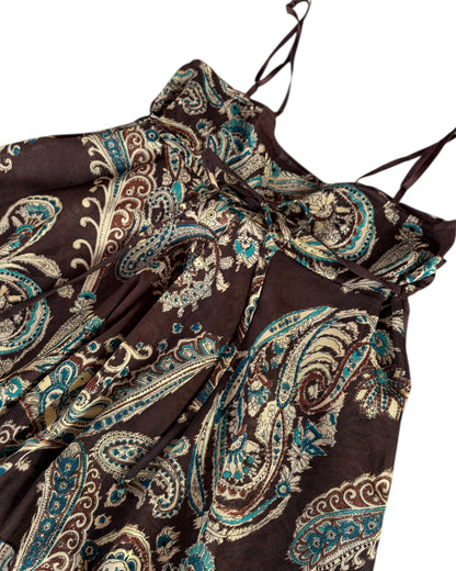 2000S SELF ESTEEM BROWN PAISLEY CAMISOLE