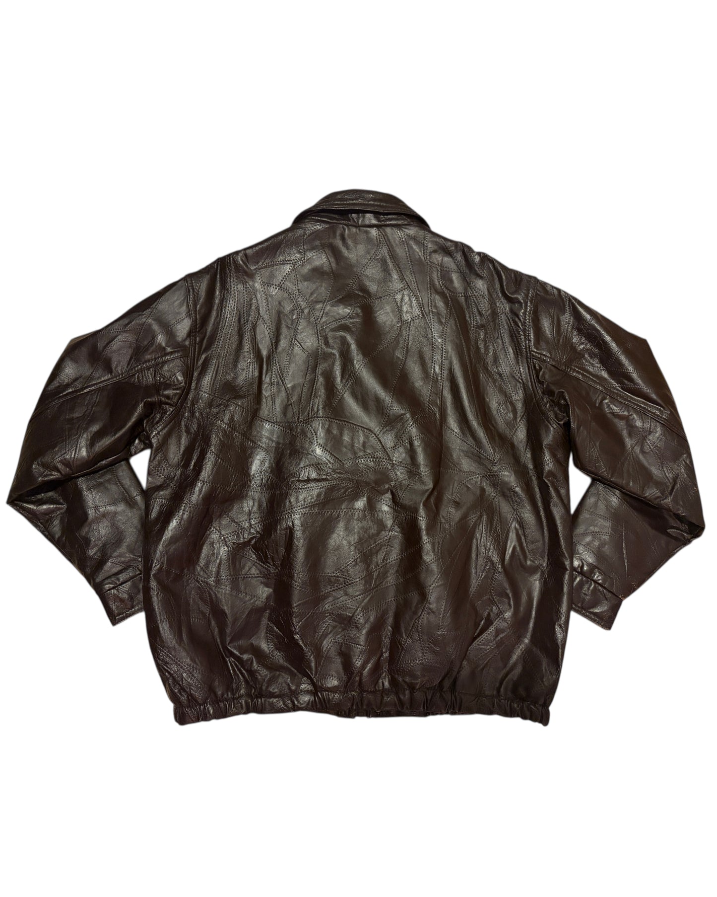 1990S BOTANY LEATHER JACKER