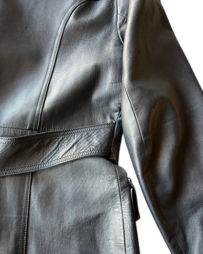 1970S PETROL LEATHER JACKET