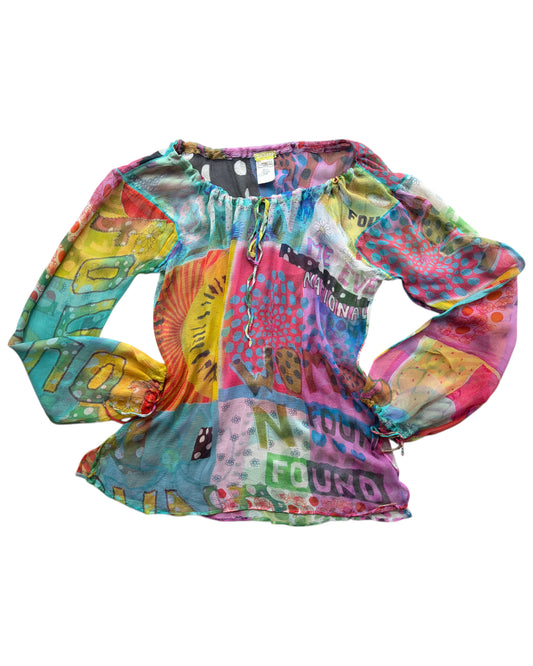 2000S GALLIANO SILK BLOUSE