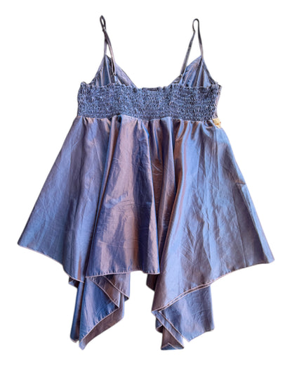 2000S NOLITA BLUE RAYON TOP