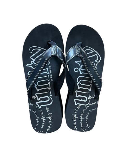 2000S CARLOS SANTANA BLACK FLIP FLOPS