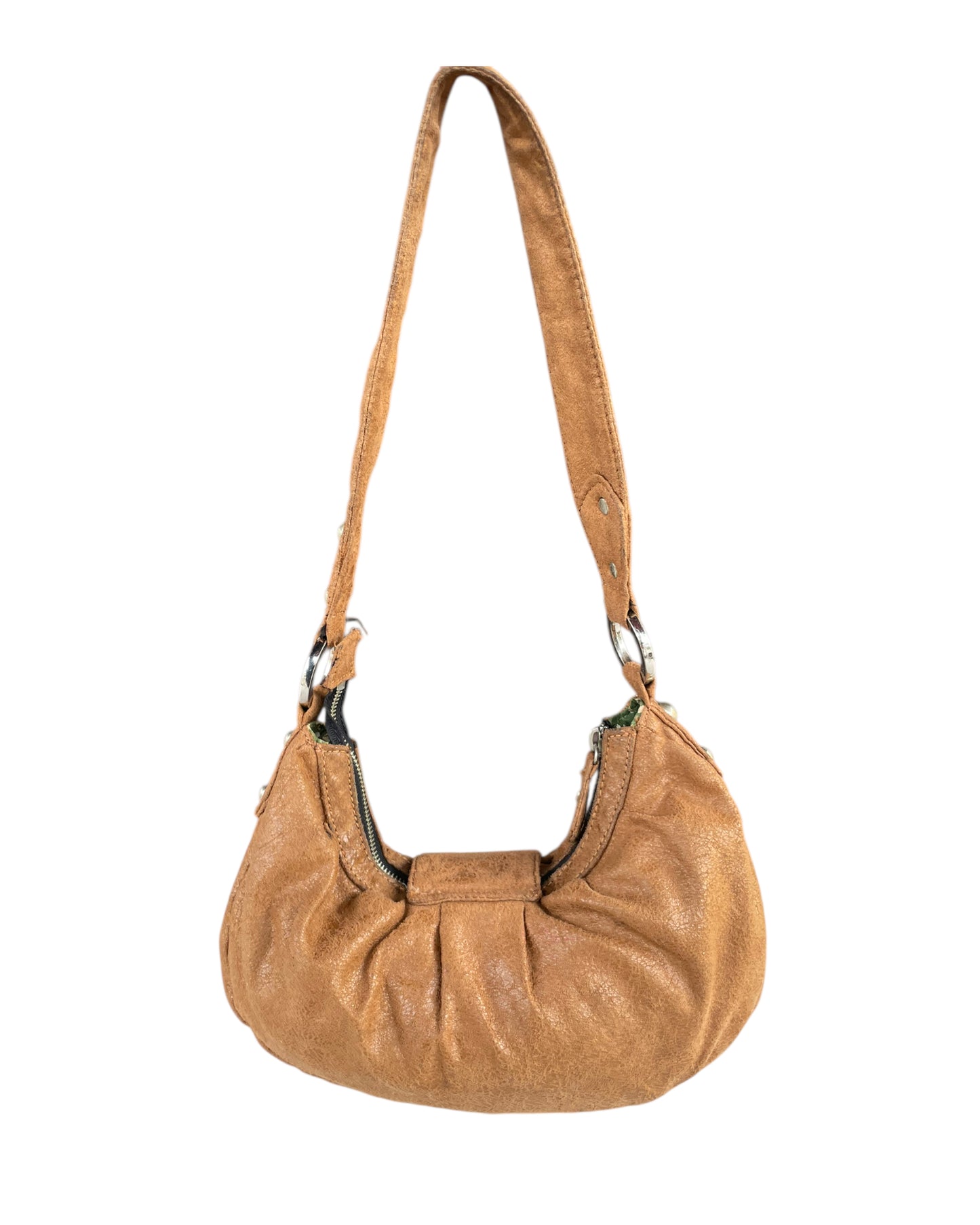 2000S GUESS BROWN SUEDE HOBO BAG