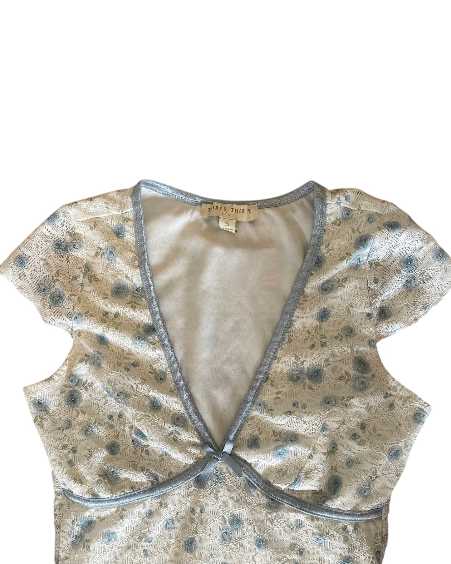 2000S THIRTY THIRTY FLORAL LACE TOP