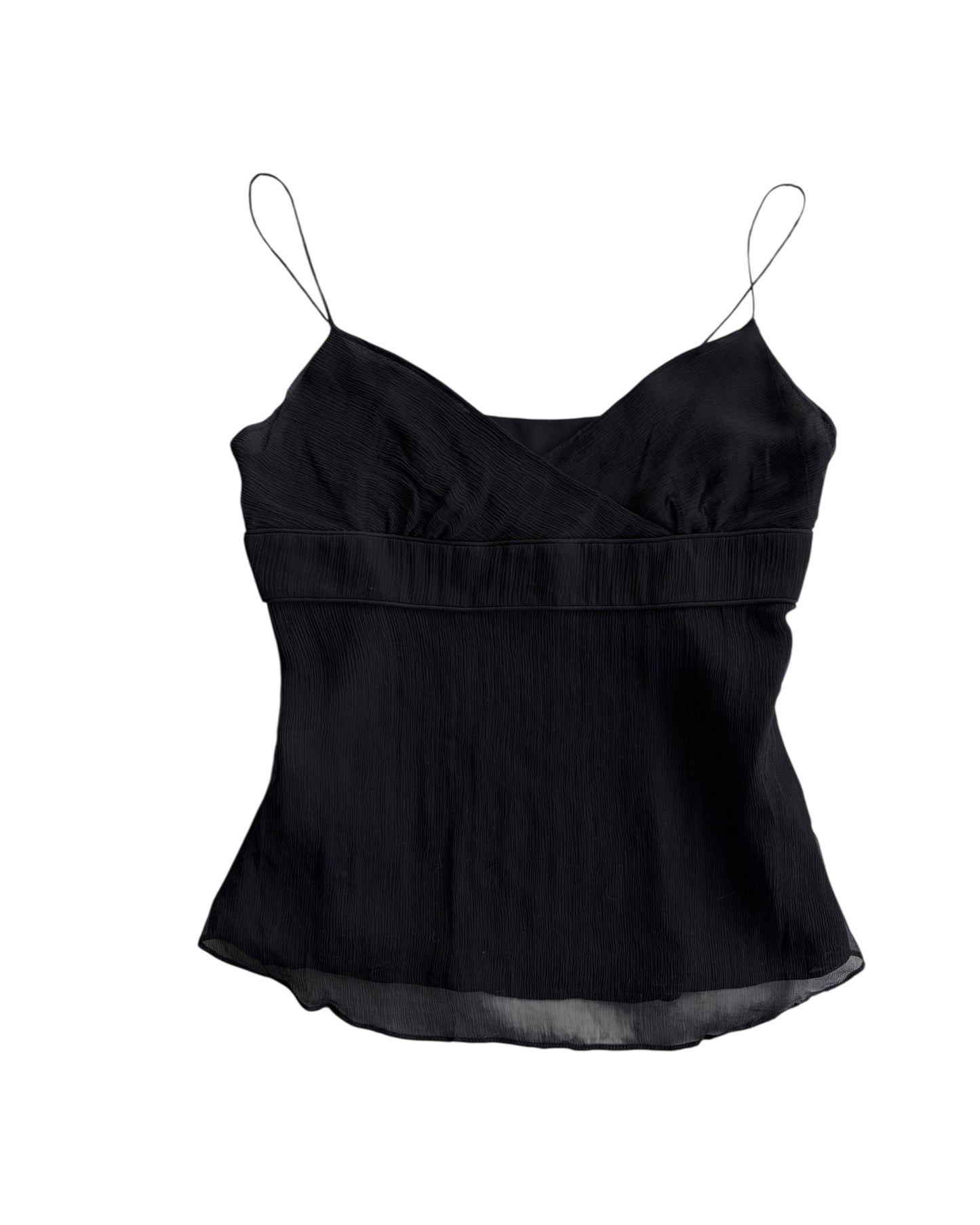 2000S J.CREW BLACK SILK TOP