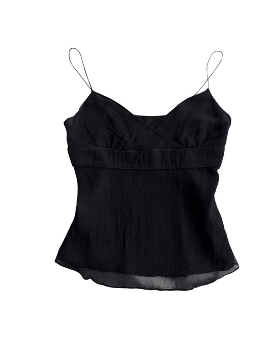 2000S J.CREW BLACK SILK TOP