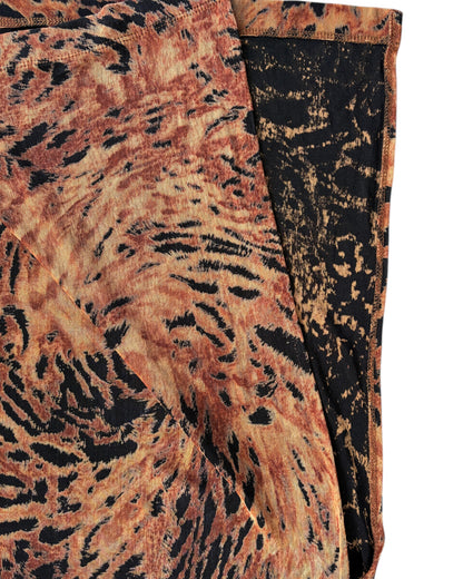 2000S ALFRED DUNNER LEOPARD SKIRT