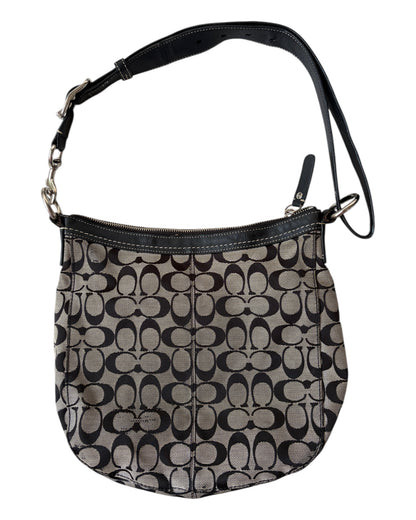 2000S COACH SIGNATURE JACQUARD HOBO BAG