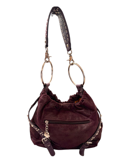 2000S KATHY VAN ZEELAND STUD SHOULDER BAG
