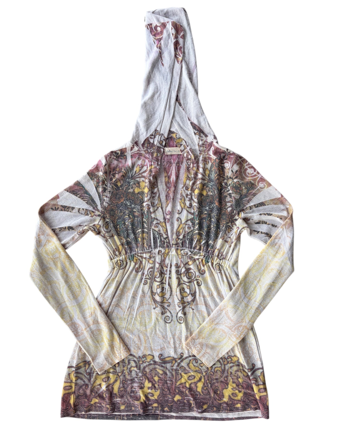 2000S COLOR IN MOTION BOHO FLORAL BLOUSE