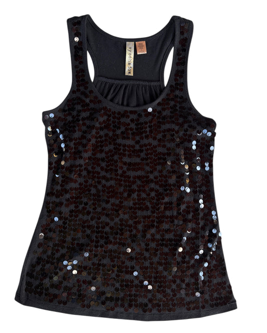 2000S EYESHADOW BLACK SEQUIN TANK