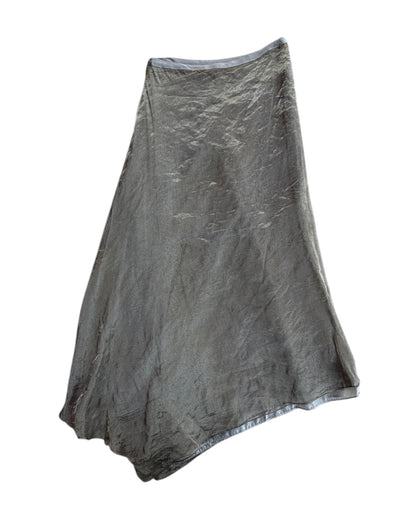 2000S METALLIC TAUPE MAXI SKIRT