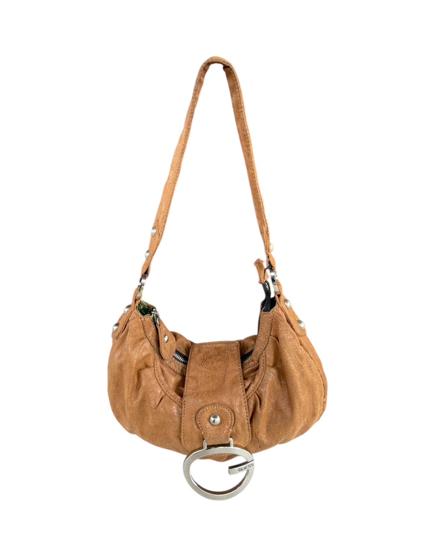 2000S GUESS BROWN SUEDE HOBO BAG