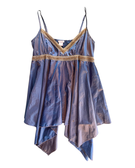 2000S NOLITA BLUE RAYON TOP