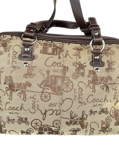 2000S COACH HORSE AND CARRIAGE CANVAS BAG