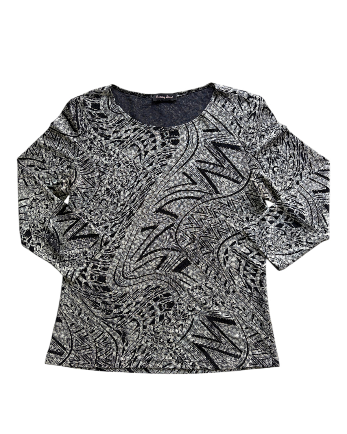 1990S BRITTANY BLACK BLOUSE