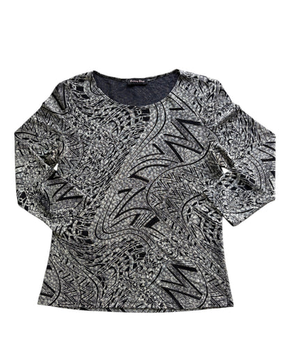 1990S BRITTANY BLACK BLOUSE