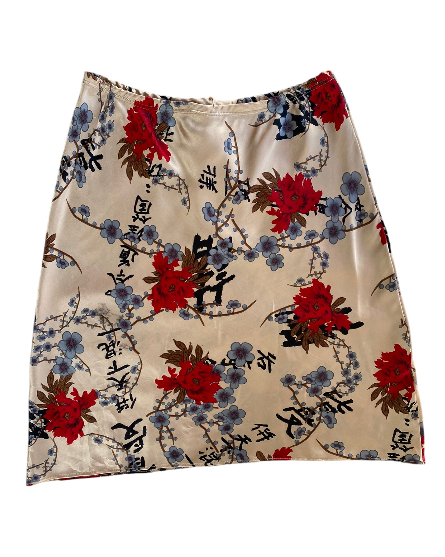 1990´S FLOWERED SILK SKIRT