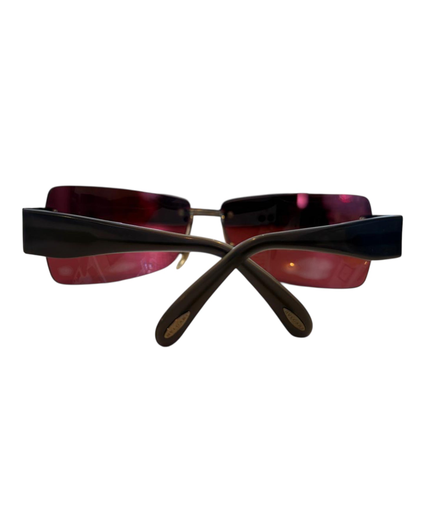 2000S BVLGARI PINK MIRRORED LUXE SUNGLASSES