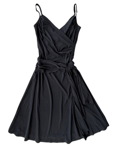2000S TO THE MAX BLACK WRAP DRESS