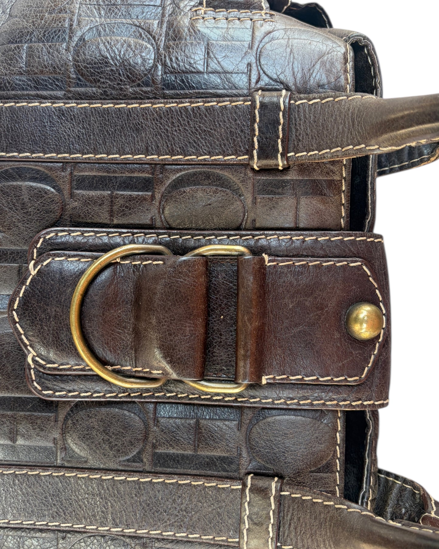 2000S CAROLINA HERRERA BROWN EMBOSSED