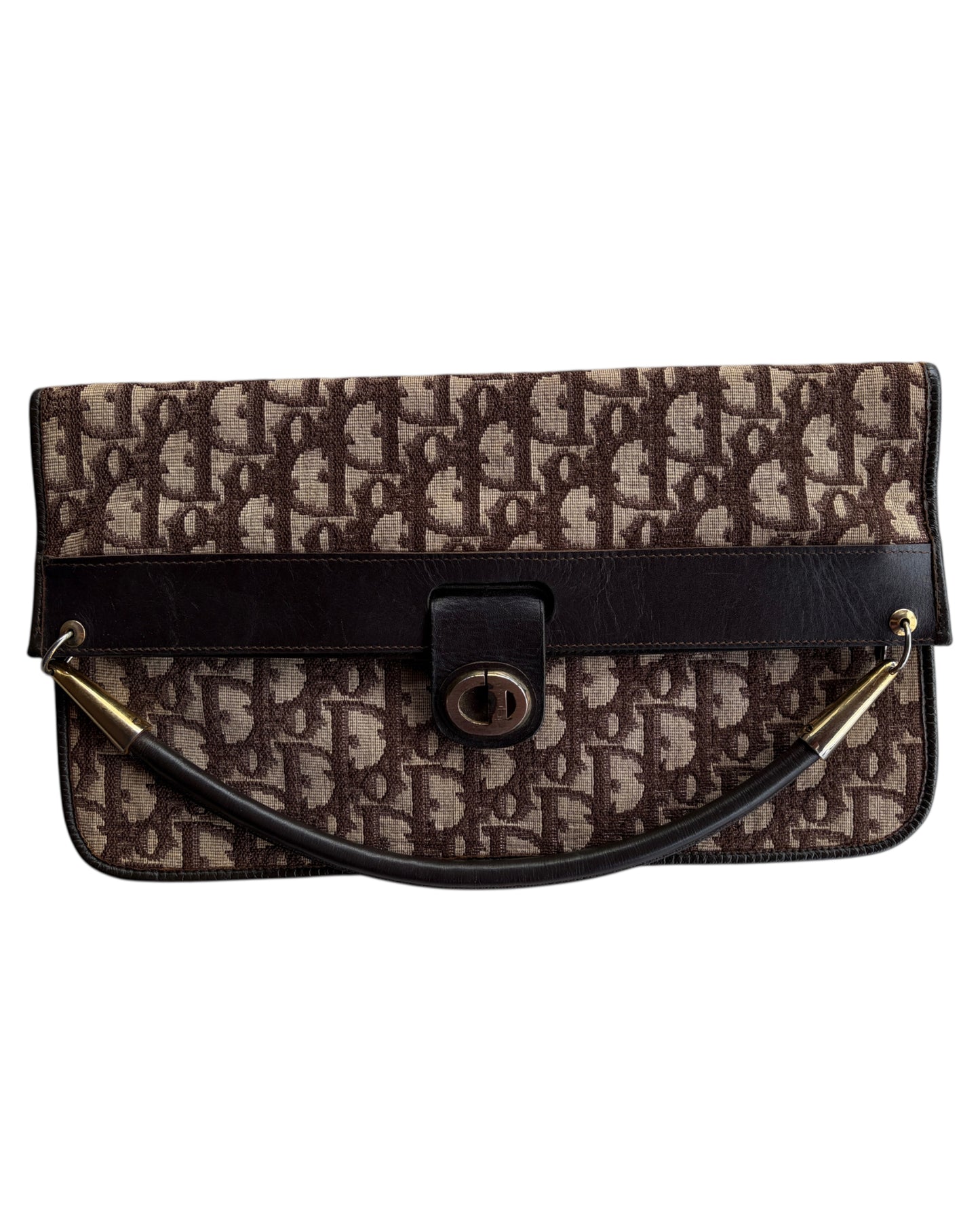 1970S CHRISTIAN DIOR MONOGRAM CANVAS SATCHEL BAG
