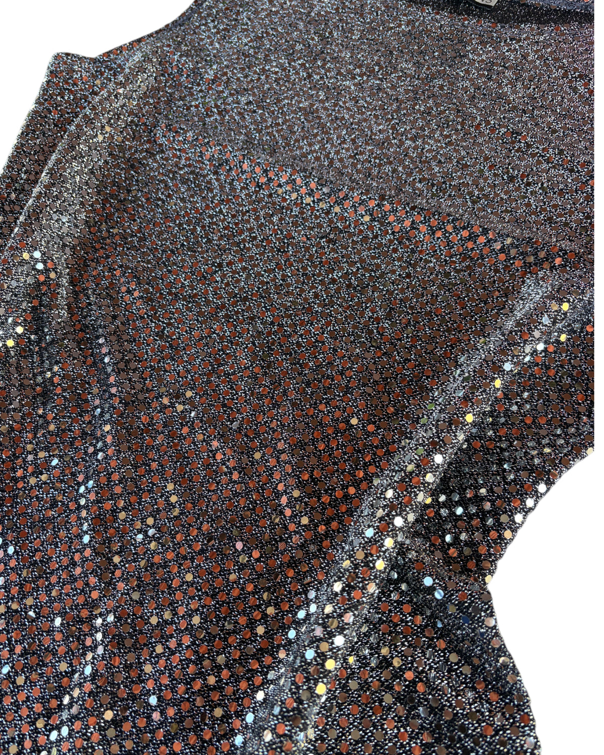 2000S NOTATIONS SILVER SEQUIN TANK