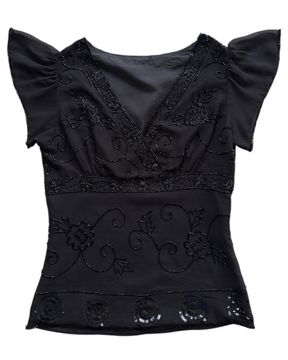 2000S MIDNIGHT GARDEN BLOUSE