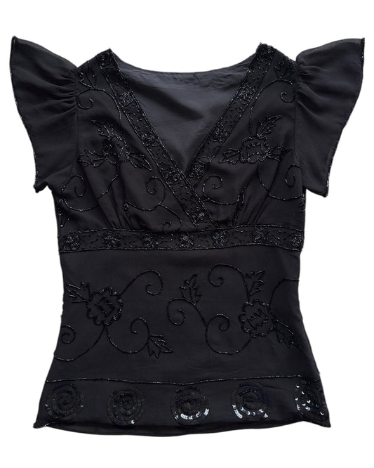 2000S MIDNIGHT GARDEN BLOUSE