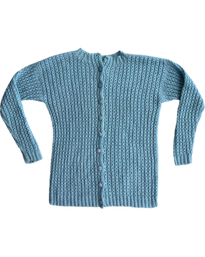 1990S BLUE KNITTED CARDIGAN